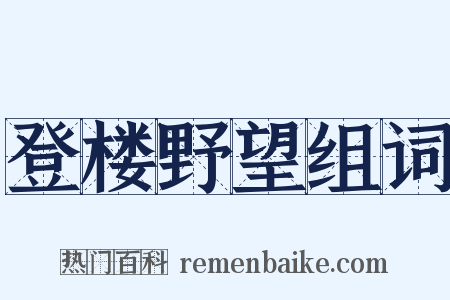 登楼野望组词是什么意思的图片